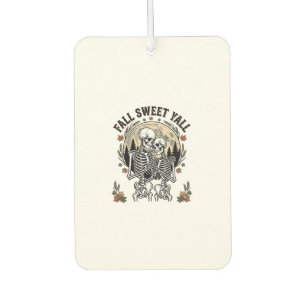 Ambientador Camiseta de pareja de esqueletos de otoño grabado 
