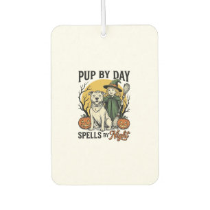 Ambientador Camiseta de Perro Bruja de Halloween Grabado Vinta