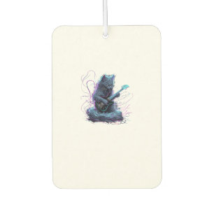Ambientador Camiseta de rock de gato Nebelung tocando guitarra