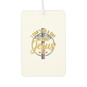 Ambientador Camiseta de tipografía cristiana de la cruz de Jes