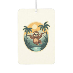 Ambientador Camiseta de viaje tropical de perezoso de Costa Ri