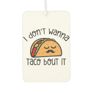 Ambientador Camiseta Divertida de Taco, Camiseta de Taco, Rega