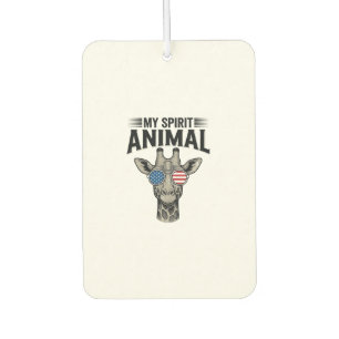 Ambientador Camiseta Patriótica Animal Espiritual Jirafa Vinta