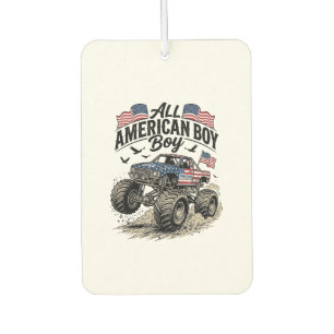 Ambientador Camiseta Patriótica de Camión Monstruo para Chicos