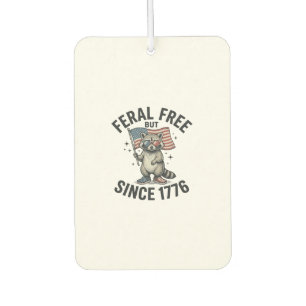 Ambientador Camiseta Patriótica de Mapache Feral Pero Libre De