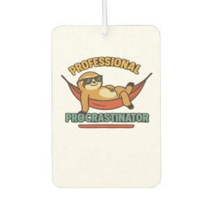Ambientador Camiseta Retro Perezoso Procrastinador Profesional