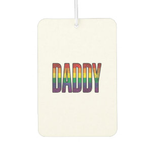 Ambientador Camiseta T-Shirt tipografía Orgullo Daddy Arcoíris
