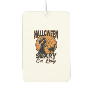 Ambientador Camiseta Vintage de Bruja de Halloween Señora Gato