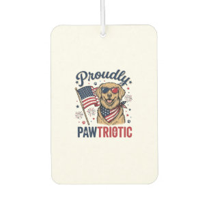Ambientador Camiseta vintage patriótica de perro Pawtriotic_1