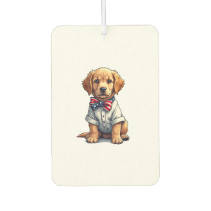 Ambientador Camiseta Vintage USA Puppy Patriot Golden Retrieve