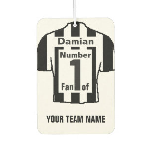 Ambientador Camisetas Negras y Blancas Personalizadas No 1 Fan