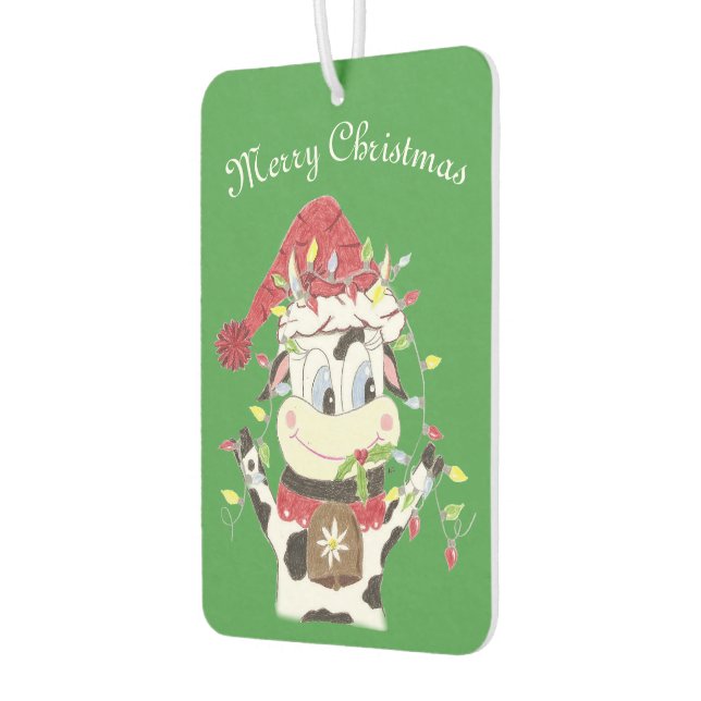 Ambientador Campana de nieve la vaca y la navideña frescor de  (Izquierda)