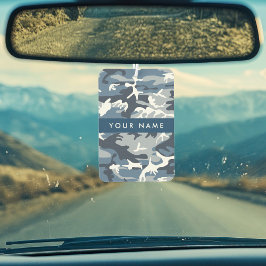 Ambientador Camuflaje azul de nieve de invierno Tu nombre pers