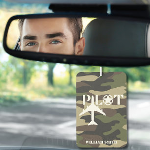 Ambientador Camuflaje de avión militar piloto Foto personaliza