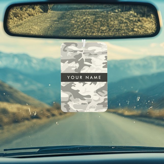 Ambientador Camuflaje gris de nieve en invierno Tu nombre pers (Subido por el creador)