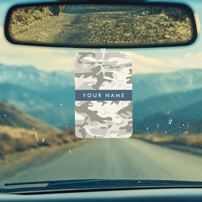 Ambientador Camuflaje gris de nieve en invierno Tu nombre pers (Subido por el creador)