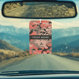 Ambientador Camuflaje rojo y marrón Tu nombre Personaliza