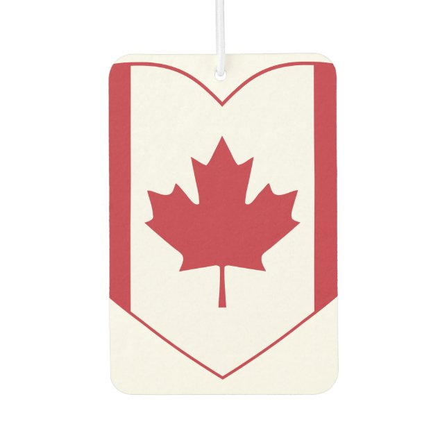 Ambientador Canada Flag Heart Car Air Freshener (Anverso)