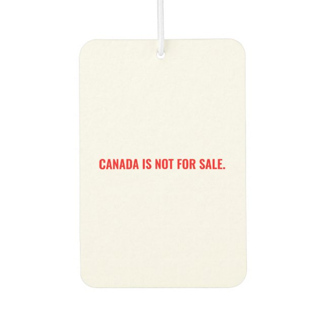 Ambientador Canadá no está a la venta texto rojo blanco minima (Anverso)