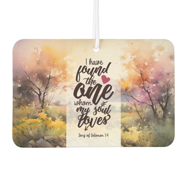 Ambientador Canción de Salomón 3:4 He encontrado la Biblia Uno (Anverso)