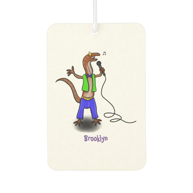 Ambientador Canto gracioso de lagarto con personalizado de mic (Anverso)