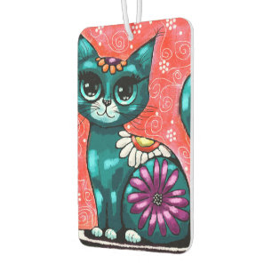 Ambientador Caprichoso Boho Arte Popular Gatito Cottagecore