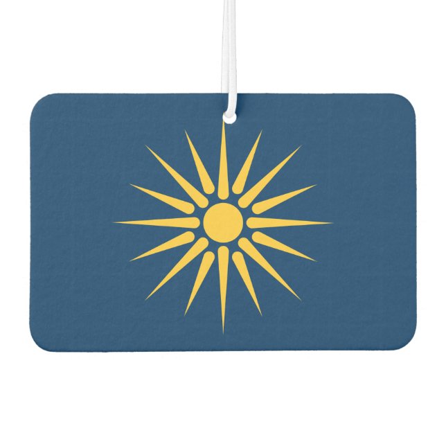 Ambientador Car Air Fresheners with Flag of Macedonia, Greece (Anverso)