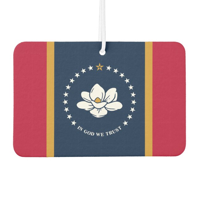 Ambientador Car Air Fresheners with Flag of Mississippi (Anverso)