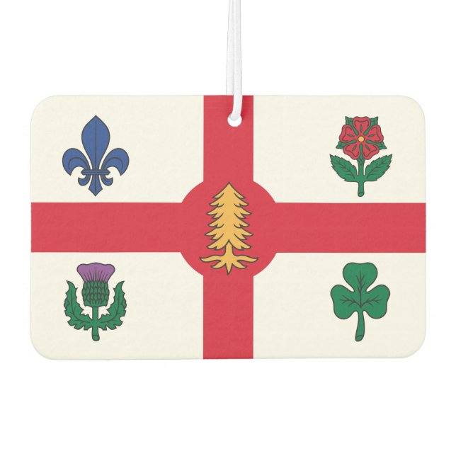 Ambientador Car Air Fresheners with Flag of Montreal, Canada (Anverso)