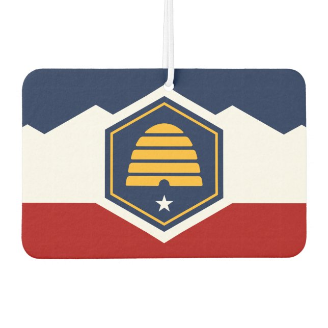 Ambientador Car Air Fresheners with Flag of Utah, USA (Anverso)