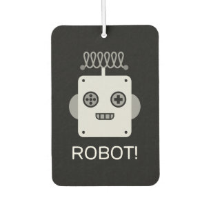Ambientador Cara de Robot Retro con Antena Juguetona 