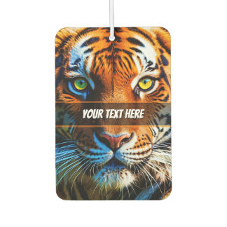 Ambientador Cara de tigre intrépida con texto Personalizado