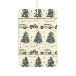 Ambientador Carretera de Navidad al estilo retrovisor