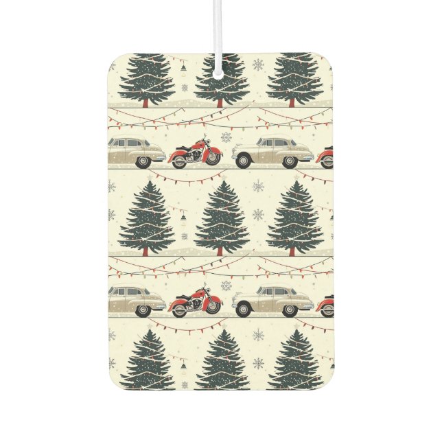 Ambientador Carretera de Navidad al estilo retrovisor (Anverso)