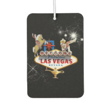 Cartel de bienvenida a Las Vegas sobre un fondo es