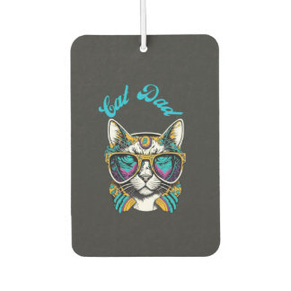 Ambientador Cat Dad Black Cat Vintage Eighties Style Cat Retro