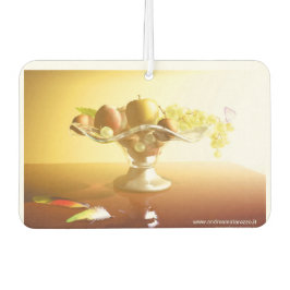 Ambientador Cesta de vidrio con frutas y mariposa