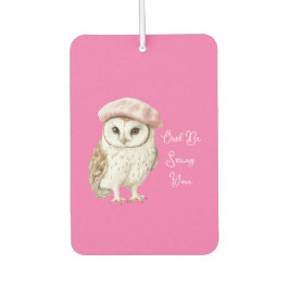 Ambientador Chic Pink Beret Brown White Owl Be Seeing You