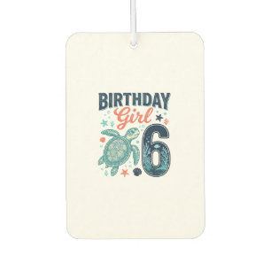 Ambientador Chica Cumpleañera 6 Diseño Vectorial Tortuga Marin