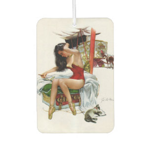 Ambientador Chica de pinza de arte vintage Circus Beauty