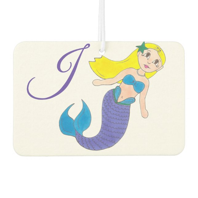 Ambientador Chica de sirena nadando rubia burbujas Océano Inic (Anverso)