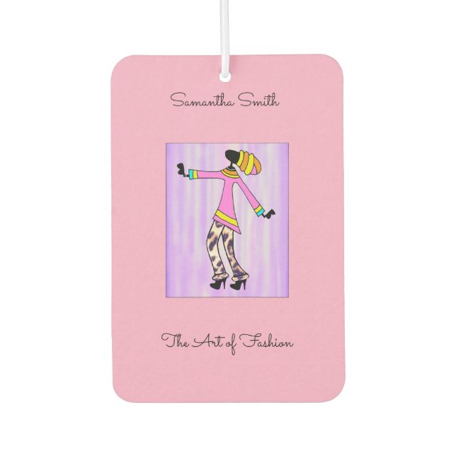 Ambientador Chica elegante y elegante de arte africano (Anverso)