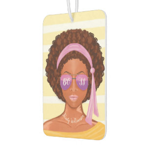 Ambientador Chica Jefe   Belleza Retro African America Beach