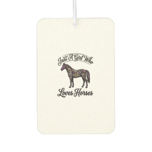 Ambientador Chica que ama caballos Diseño de caballo floral vi