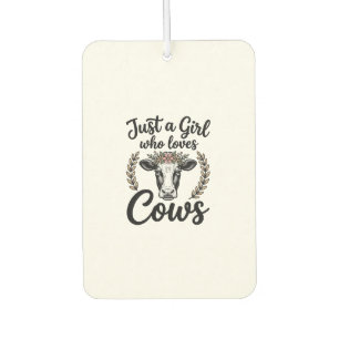 Ambientador Chica Vintage Que Ama Las Vacas Camiseta Floral De