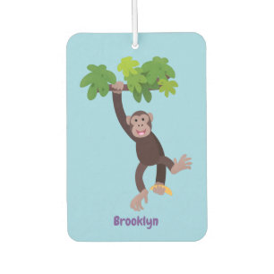 Ambientador Chimpancé lindo en personalizado colgante de la ju