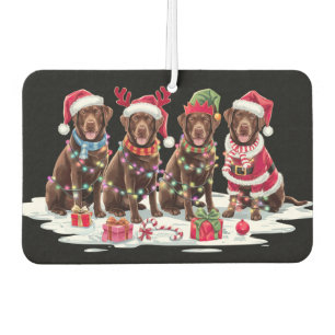 Ambientador chocolates de Labrador Santa hat rivalizan con ele