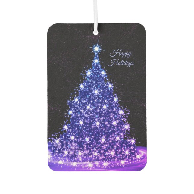 Ambientador Christmas Auto Pink Blue Tree Winter Black Rustic (Anverso)