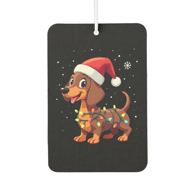 Ambientador Christmas Dog Dachshund Santa Xmas Wiener 3 (Anverso)