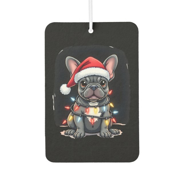 Ambientador Christmas Dog French Bulldog Xmas Frenchie Men Wom (Anverso)
